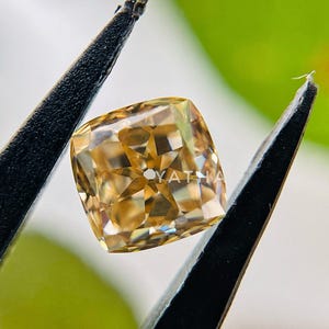 Unique Flower Cut 5 MM to 10 MM Cushion Shape Loose Moissanite Stone Yellow Color Excellent VVS1 For Making Jewelry, Vintage Jewelry