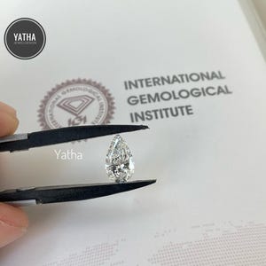 IGI Certified Pear 2.00ct F VVS, Lab Grown diamond loose unique shaped diamond with Certified diamond Creative diamond. All Size For Jewelry