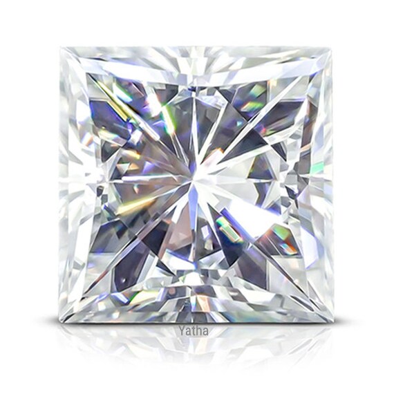 Loose Moissanite Princess Shape DEF White Color VVS1 Excellent Sparkle Loose Moissanite Princess Shape DEF White Color VVS1 Excellent Sparkle