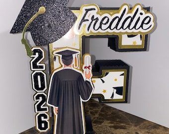 Grad 26 Letters 2026 Female Graduation 3D Letters, Class of 2026 Theme Party Decor ...