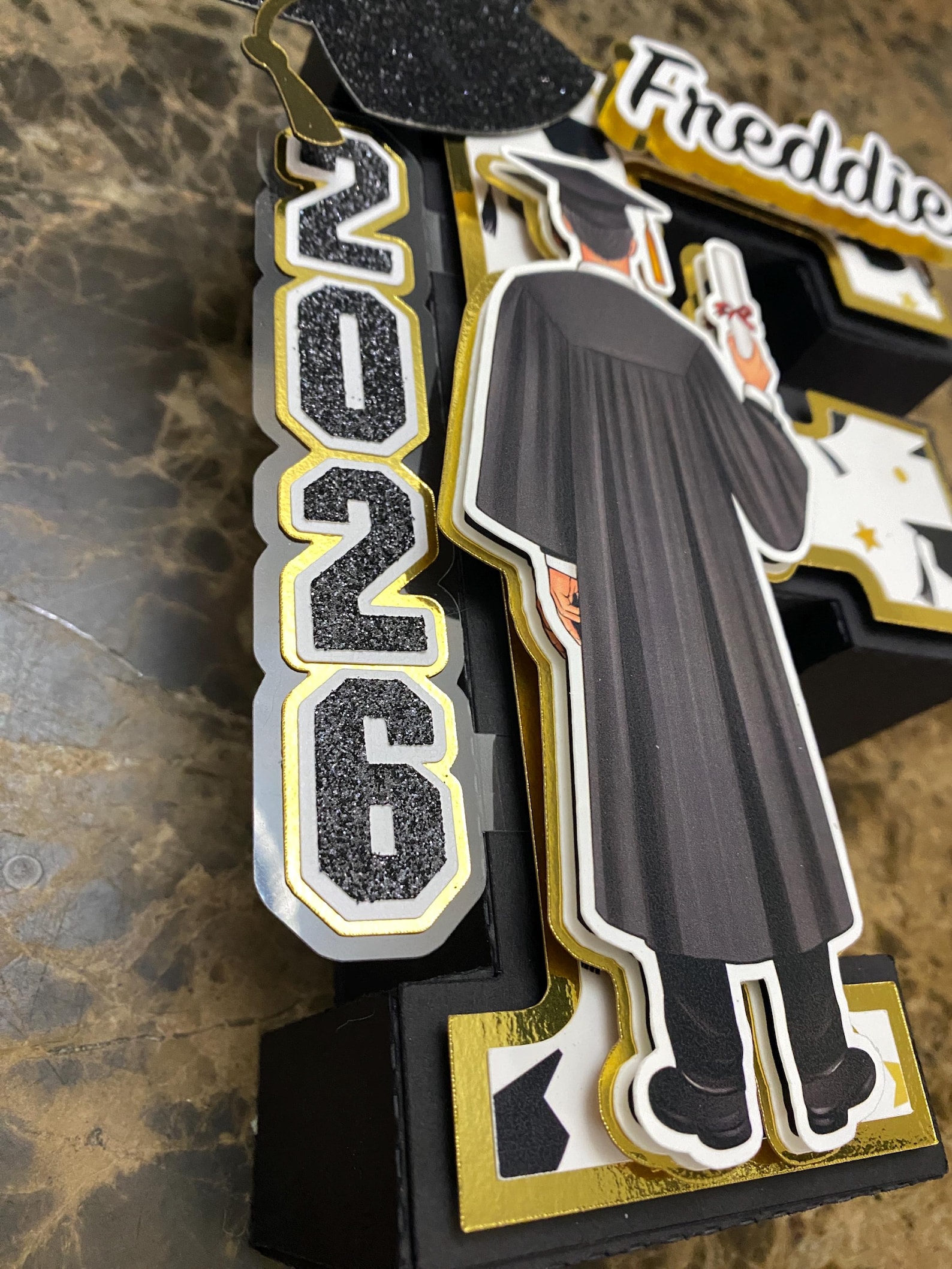 Letter Grad Gift 2026 Male Graduation 3D Letters, Class of 2026 Theme Party Decor, Male ...