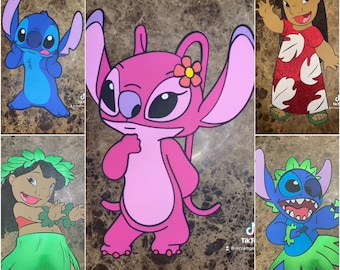 Lilo and Stitch Birthday Party Props, Lilo and Stitch Party Props, Lilo and Stitch 2 ft cutouts, Lilo and Stitch birthday decorations