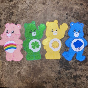 Bear Cutouts , Care Character Prop , Bears Birthday Prop ,Bears Birthday Decor , rainbow Bears Glitter centerpiece