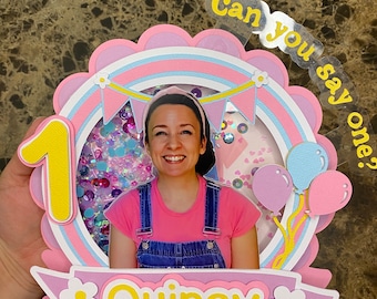 Ms Rachel Cake Topper w/ Confetti  First Birthday Party Can You Say One Ms Rachel Topper Mrs Rachel Party Decor Ms Rachel Birthday