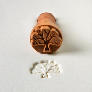Pottery Stamp / Clay Texture Tool - Oak Tree S05