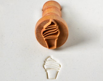 Pottery Stamp / Clay Texture Tool - Ice Cream Cone S36