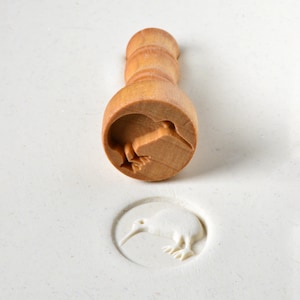 Pottery Stamp / Clay Texture Tool - Kiwi Bird S16