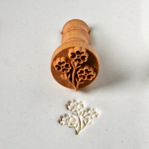 Pottery Stamp / Clay Texture Tool Flower S07 Etsy