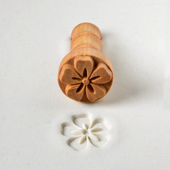 Pottery Stamp / Clay Texture Tool Flower S22 