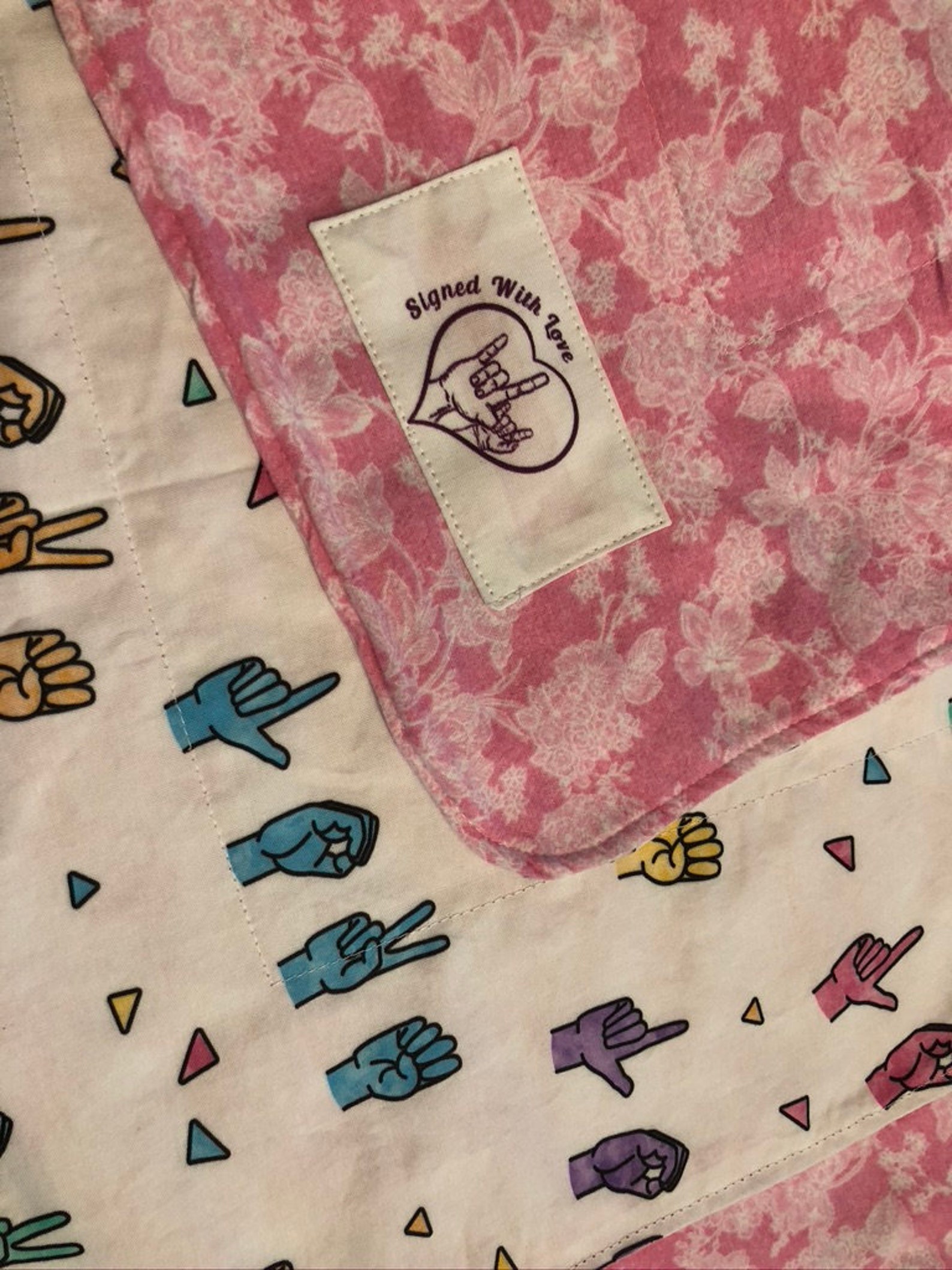 ASL LOVE Print Blanket for baby or Child Sign Language in 100 Etsy
