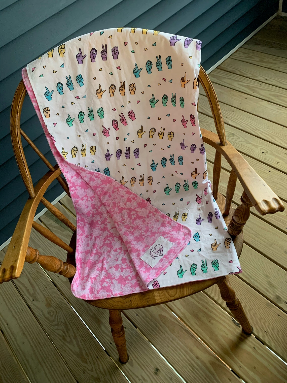 ASL LOVE Print Blanket for baby or Child Sign Language in 100 Etsy