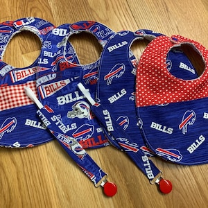 Buffalo Bills Baby Gifts (Bibs, Pacifier Clips, Burp Pads and Toddler Bibs)
