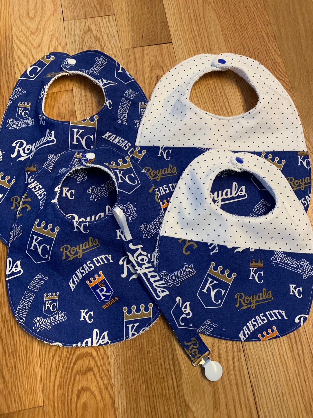 Kansas City Royals Baby Bibs With and Without Pacifier Clips Etsy