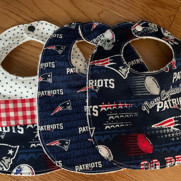New England Patriots Baby Gifts-Lovey Blanket, Bibs, Pacifier Clips