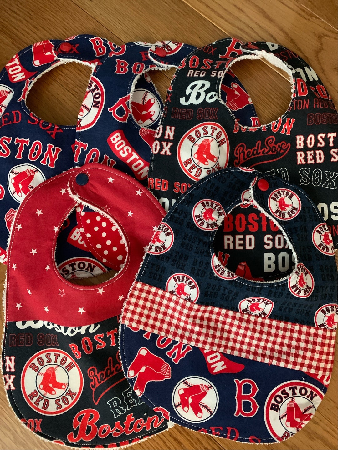 New Baby Bib For New Born Babies Blended Stuff RED SOX In Navy Blue Color main image 0