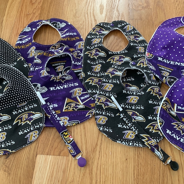 Baltimore Ravens Baby Gifts - Bibs, Sets and Lovey Blankets