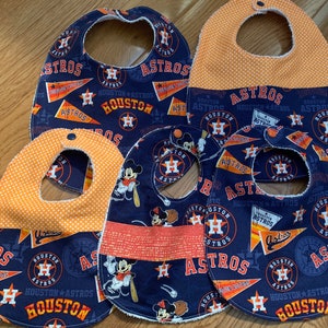 Houston Astros Baby Bibs and Pacifier Clips