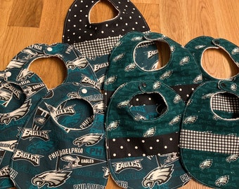 Philadelphia Eagles Baby Gifts (Bibs, Pacifier Clips, Burp Pads and Lovey Blankets)