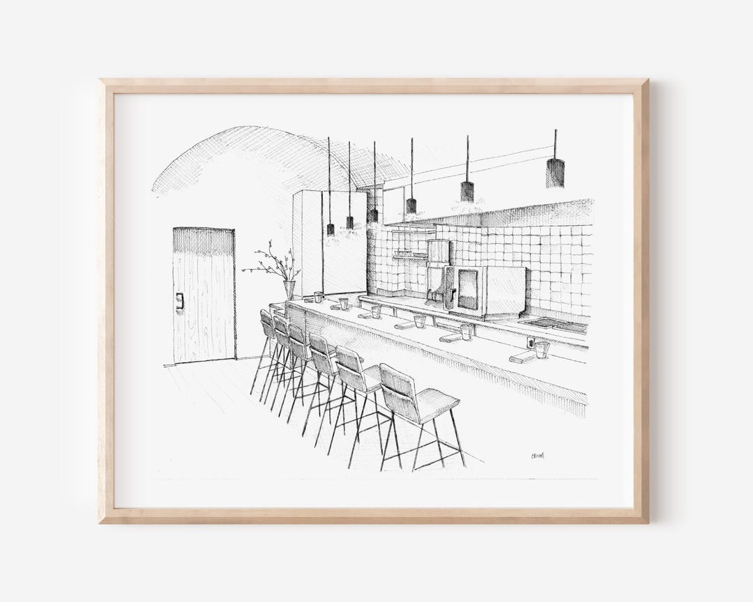 Custom First Date Drawing - Anniversary Gift in Pen and Ink - Etsy