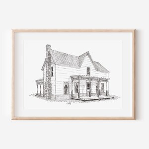 Custom Pen and Ink House Drawing: Hand-drawn Home Portrait - Etsy