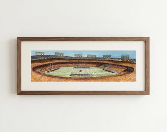 RFK Stadium Panoramic Art Print: Washington Commanders Football Art
