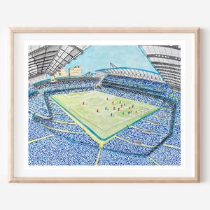 Chelsea Football Club, Stamford Bridge Stadium, Chelsea Art, Chelsea Soccer Print, Premier League