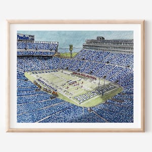Penn State Football Watercolor Print, Beaver Stadium Watercolor Art, Penn State University Stadium Artwork, Happy Valley Art for Alumni