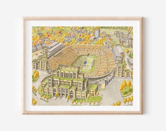 Notre Dame Stadium in South Bend Irish Drone - Etsy