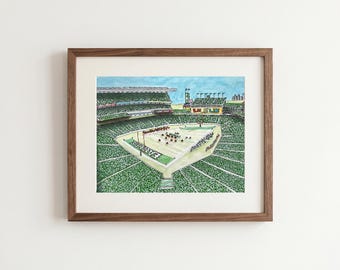 Philadelphia Eagles Stadium Watercolor Art Print: Lincoln Financial Field