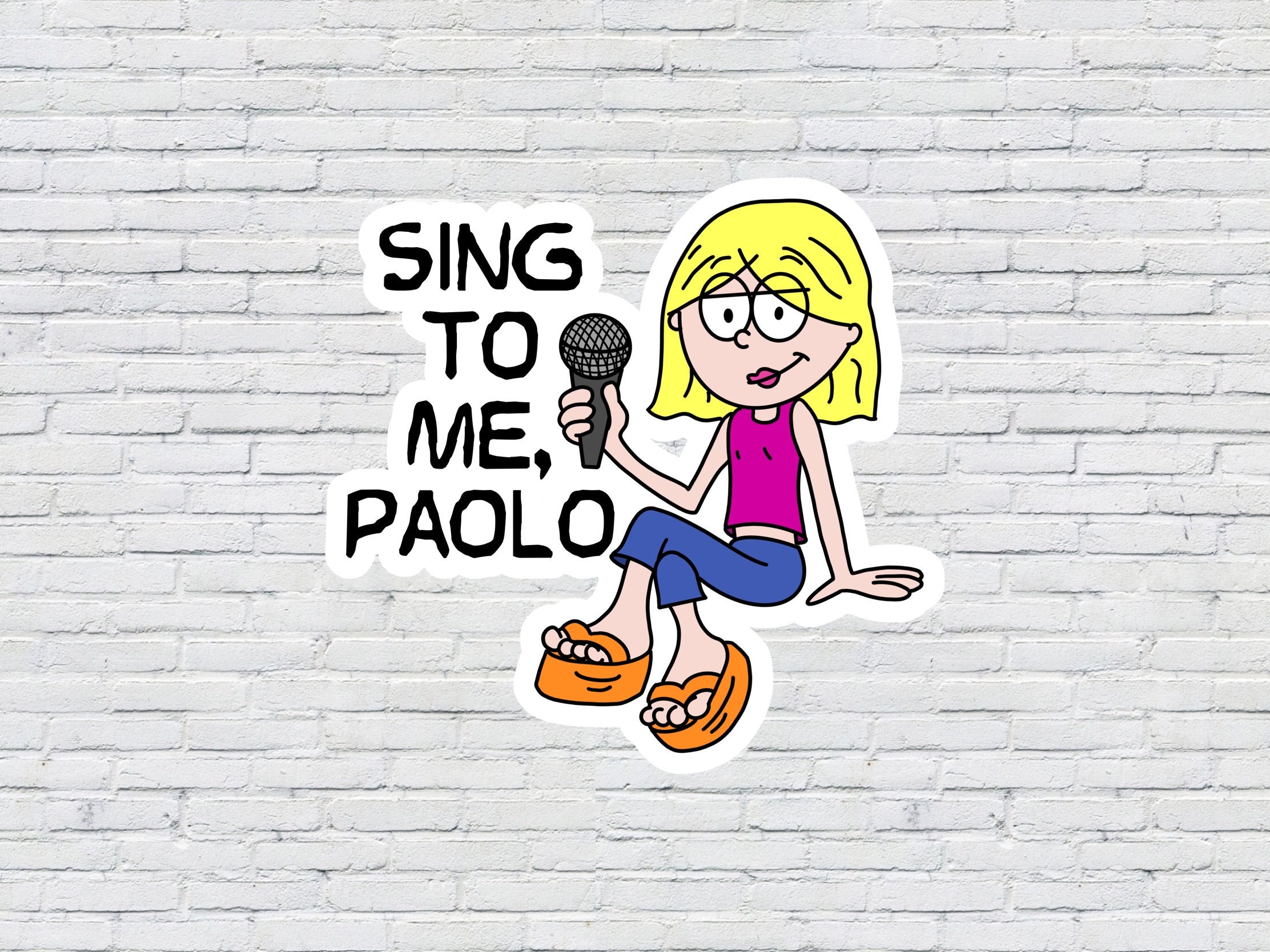 Sing To Me Paolo Lizzie McGuire Movie Sticker for Laptop | Etsy