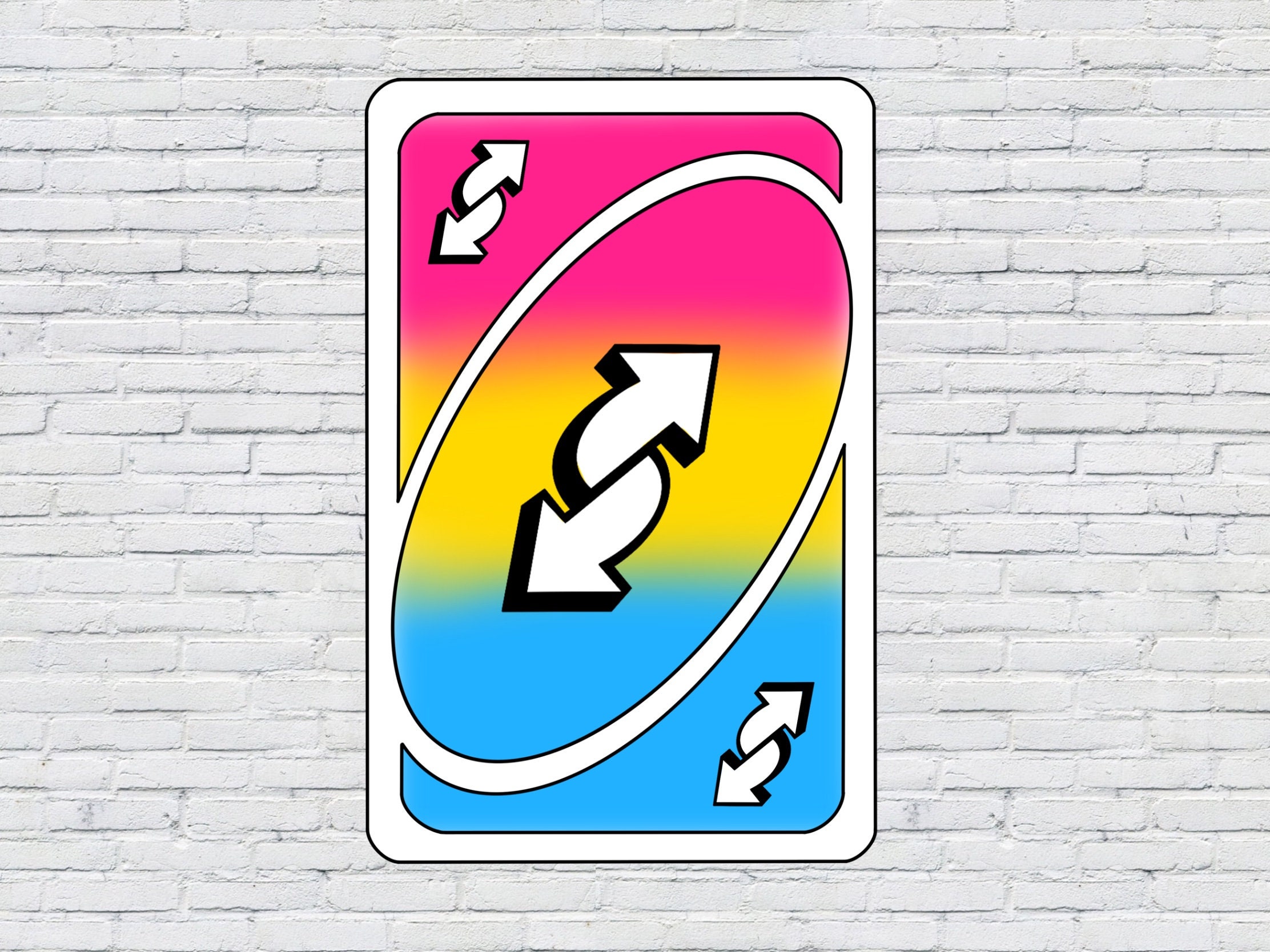 LGBTQ Uno Reverse Cards Sticker Sticker for Laptop Water | Etsy