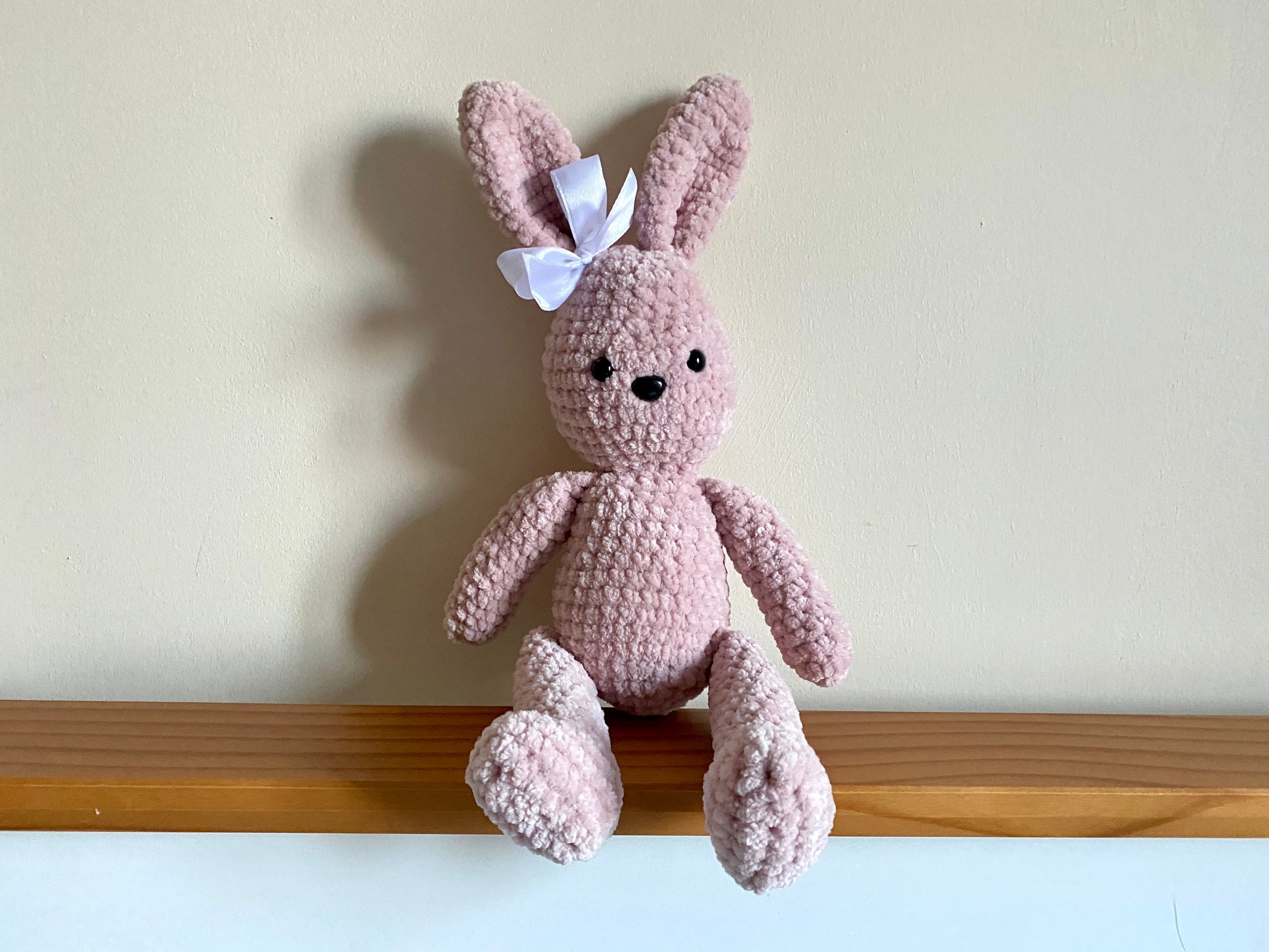 Toys & Games Cuddly crochet chenille bunny Toys etna.com.pe
