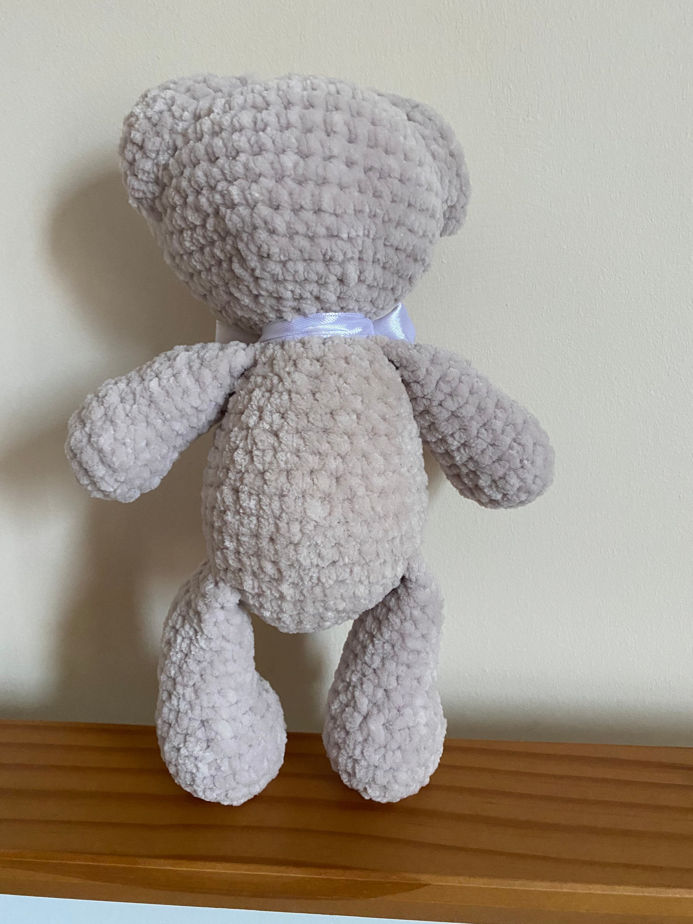 Handmade Crochet Teddy Bear Toy in Beggie Jumpsuit and Pom-Pom Hat main image 0