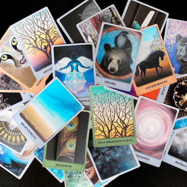 Shadow Samskara Cards - a Deck of ORACLE CARDS for Meditation, Cards for Shadow Work, Inspiration, Healing, Emotional Release, Mindfulness