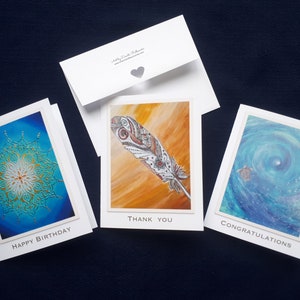 Joyeux anniversaire Merci Félicitations Cartes de vœux Carte d’art Cartes faites à la main uniques Amateurs d’art spéciaux Cartes spirituelles pour toutes les occasions