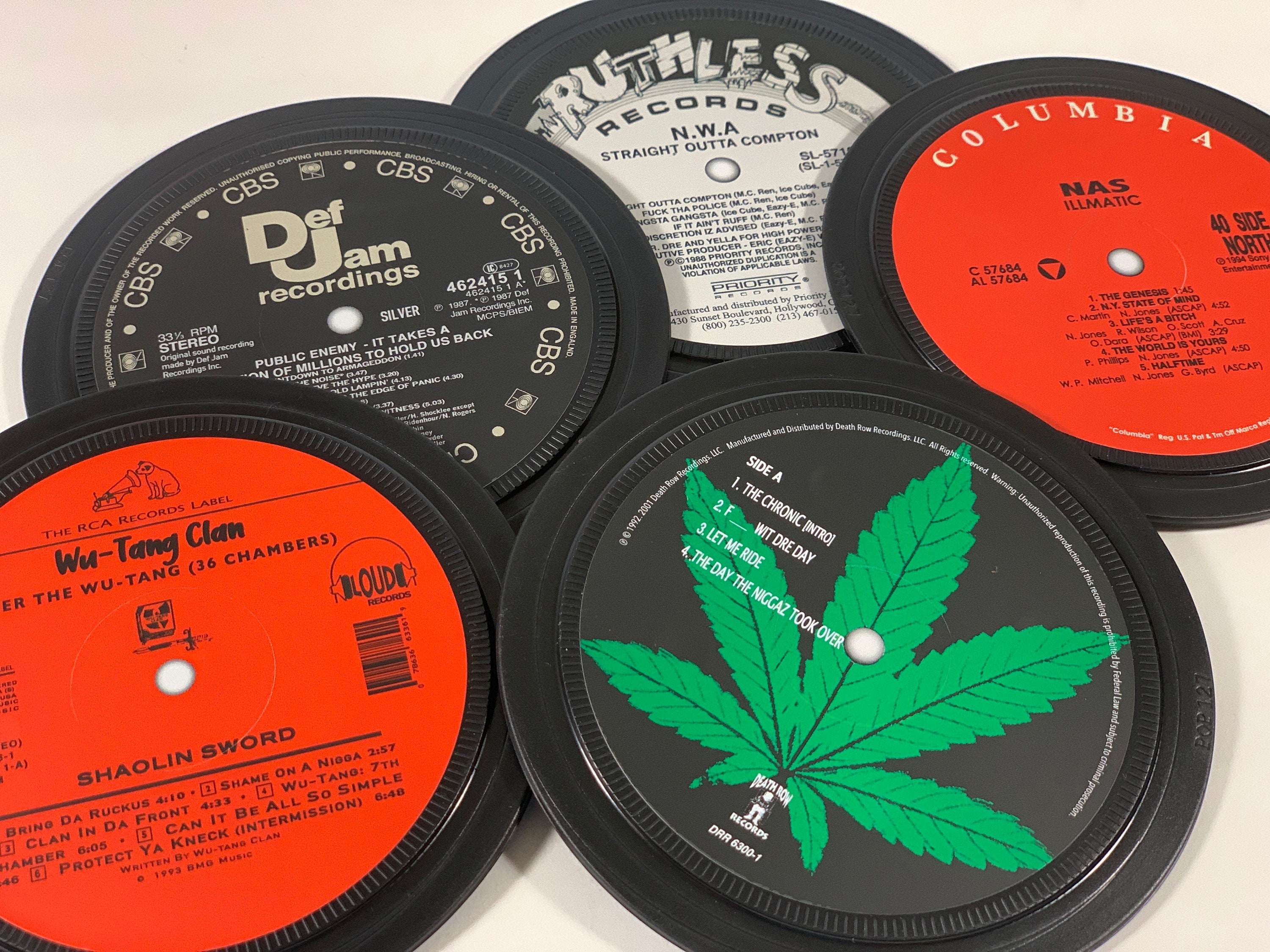 Hip Hop Rap Record Label Coasters Etsy