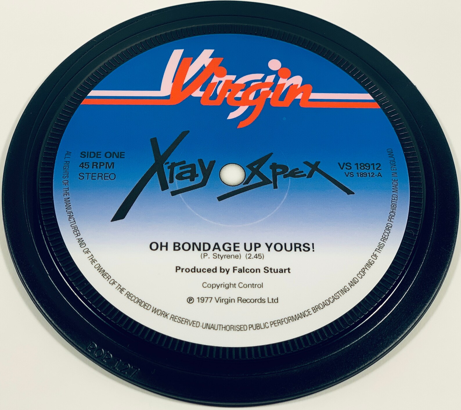 Xray Spex Vinyl Record Label Coaster Etsy