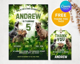 Jurassic Park Invitation, Jurassic World Invitation, Editable Invitation, Jurassic Birthday Invitation, Dinosaur Invitation, Kids Invitation