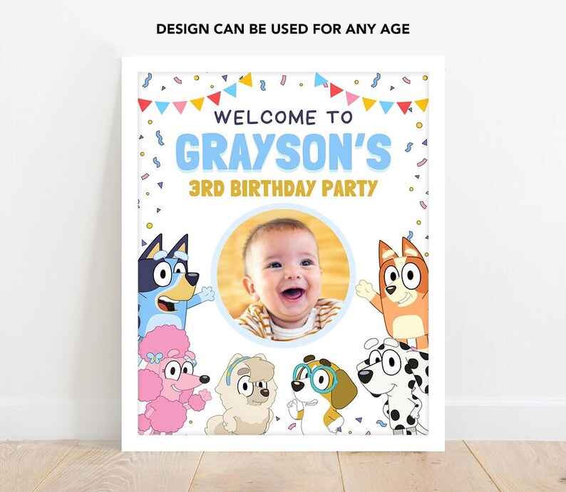 Bluey Welcomesign Bluey Welcome Sign, Bluey Birthday Sign, Bluey Party Welcome Sign, Blue ...