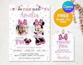Minnie Mouse Birthday Invitation, Minnie Mouse Bow-tique Invitation, Minnie Mouse Birthday Party, Disney Invitation, Kids Birthday Invite