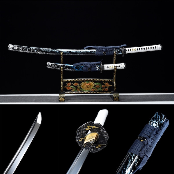 Ghost of Tsushima,Katana and Tanto,Japanese Samurai Sword,Real Katana,Handmade sword,High manganese steel