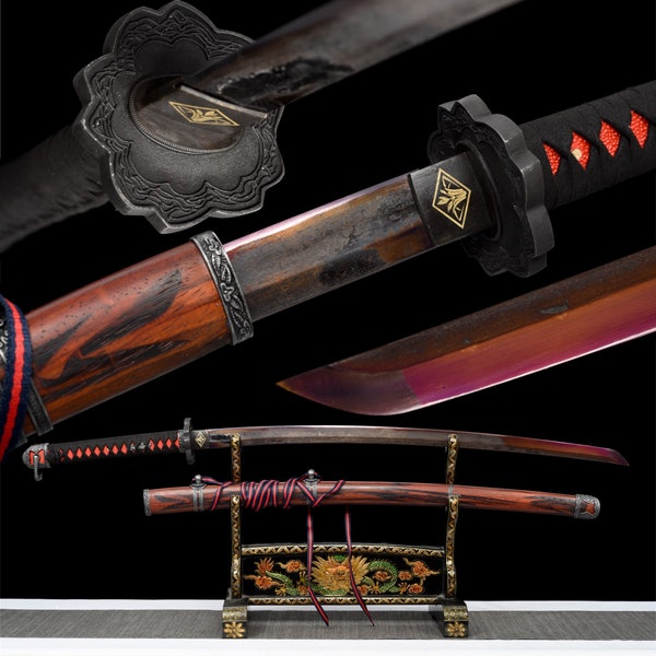 Undead Cut Katana,Real Japanese Samurai Sword,Handmade Katana sword,High manganese steel,Full Tang