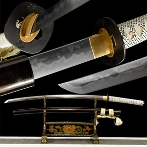 Katana tagliata non morta, Spada samurai giapponese fatta a mano, Spada  reale Katana, Acciaio ad alto manganese, lama rossa -  Italia