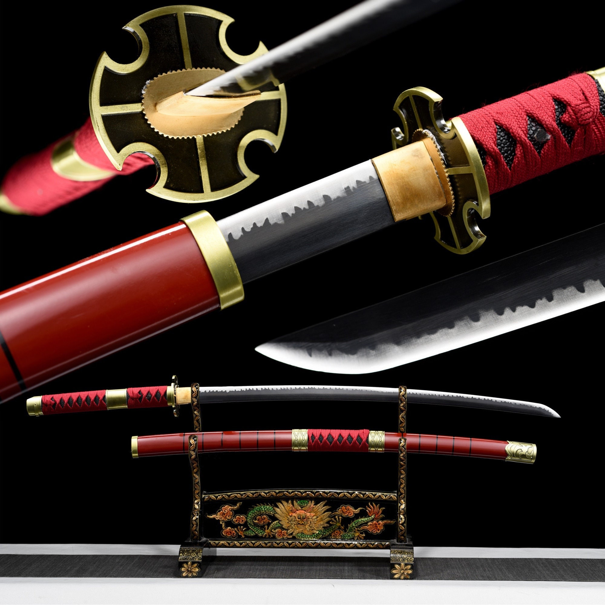 Enma Sword  Yama Enma Sword, Roronoa Zoro Katana, Trafalgar D Water Law  Anime Sword - TrueKatana