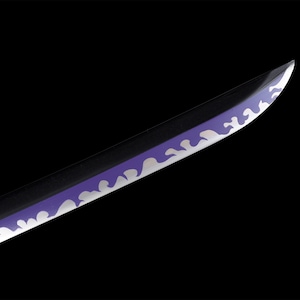 Purple Anime Sword,One Piece,Anime Cosplay,Japanese Samurai Sword,Real Handmade anime Katana,High-carbon steel,Full Tang image 4