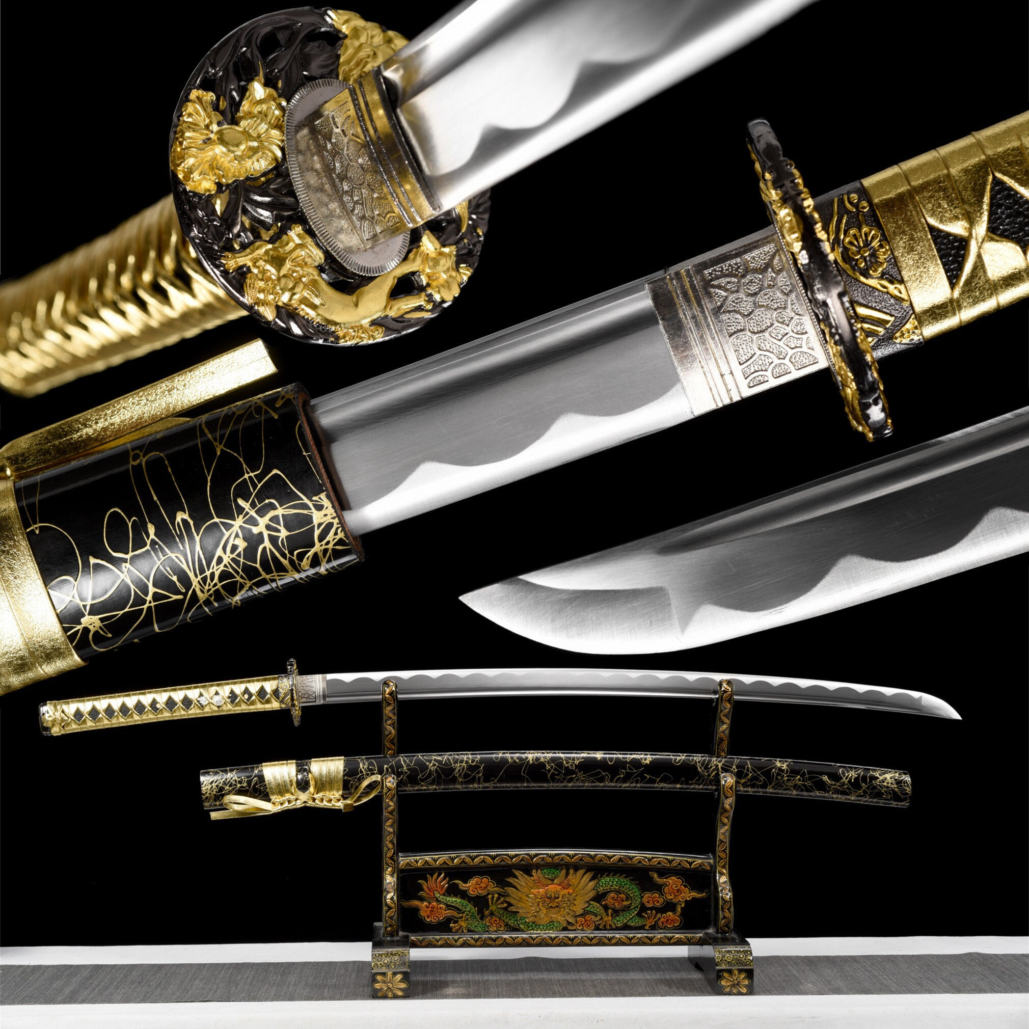 Katana japonais véritable tranchant en acier froid 1060 – Épée de
