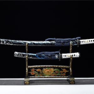 Ghost of Tsushima,Katana and Tanto,Japanese Samurai Sword,Real Katana,Handmade sword,High manganese steel image 8