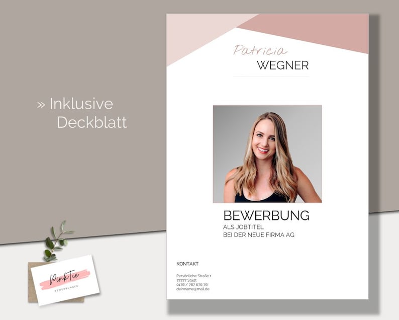 Application template German Professional resume template Word & Pages image 3