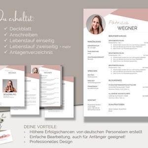 Application template German Professional resume template Word & Pages image 2