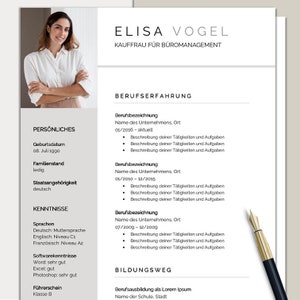 Modelo de CV Alemão | Modelo de aplicativo profissional Word